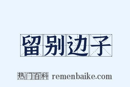 留别边子是什么意思的图片
